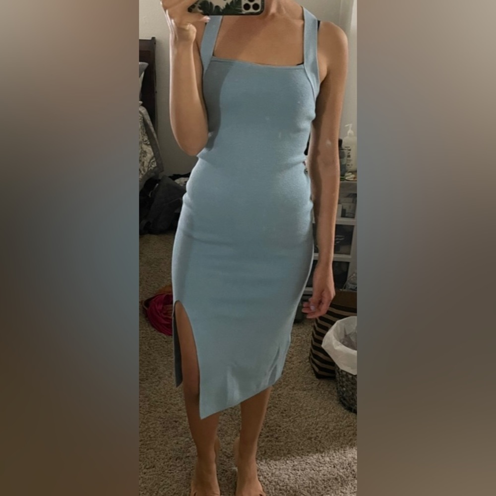 Abercrombie and Fitch Bodycon Dress in Light Blue - Picture 9 of 9